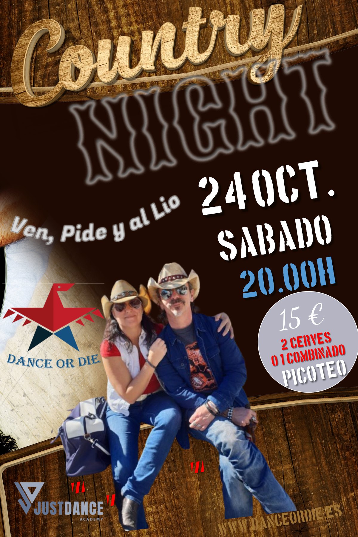 Cartel Country Night sábado 24 de Octubre