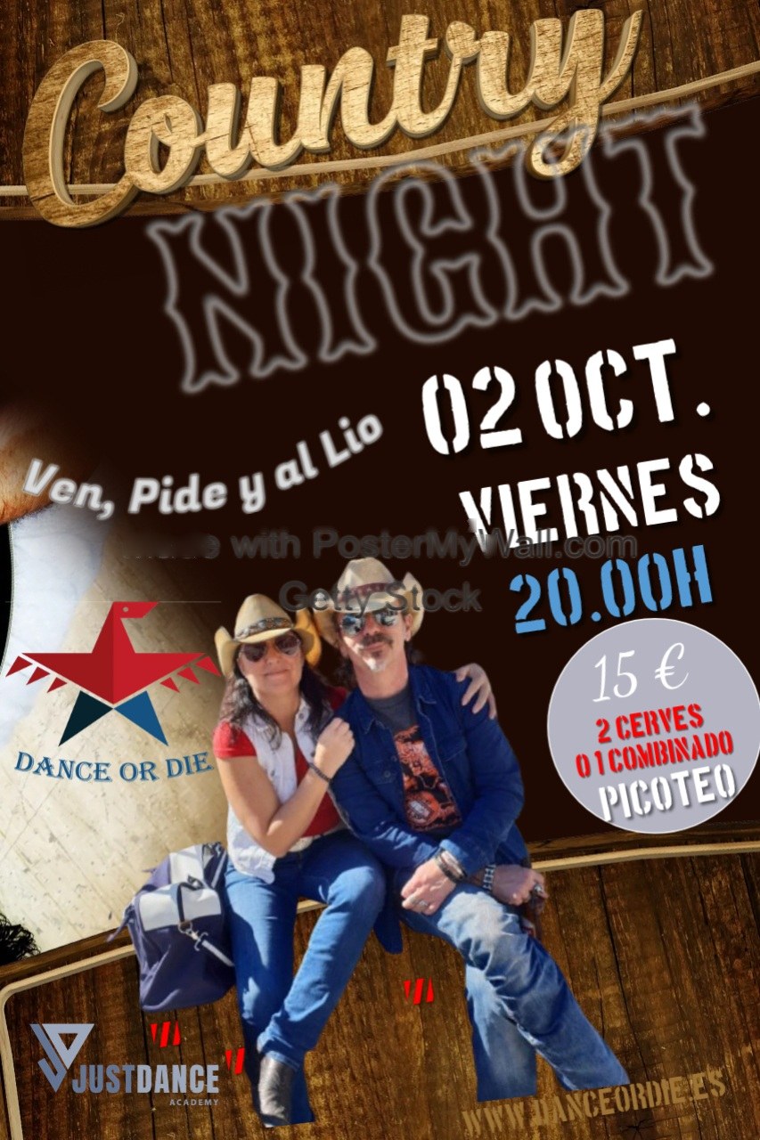 Cartel Country Night viernes 2 de Octubre